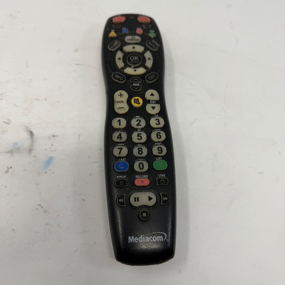 Mediacom Universal Remote Control UEI 2020B1-B2 Black Cable TV DVR Controller